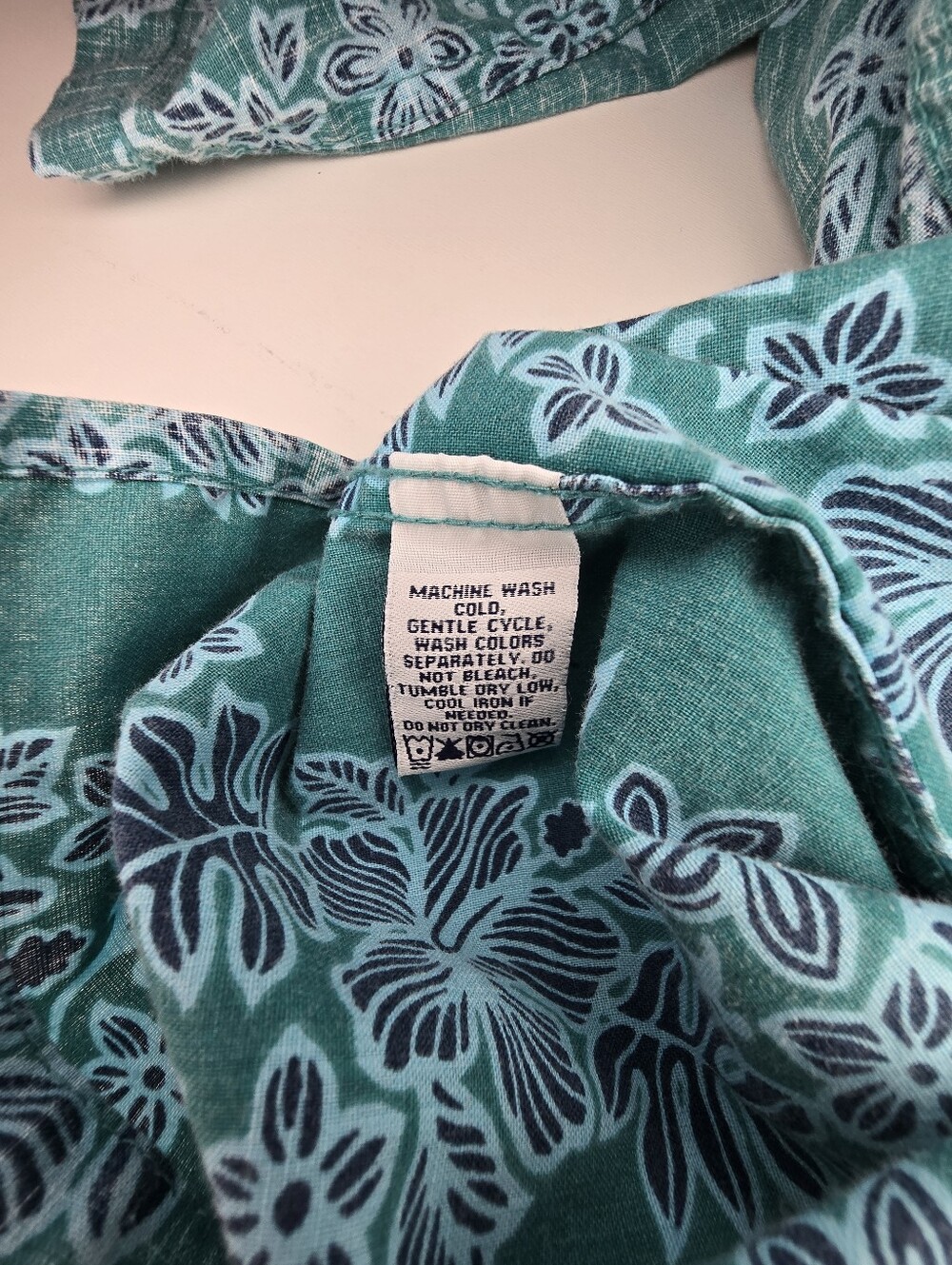 Reyn Spooner Classic Hawaiian Aloha Shirt Mens XXL Teal Floral Tropical - Picture 12 of 13